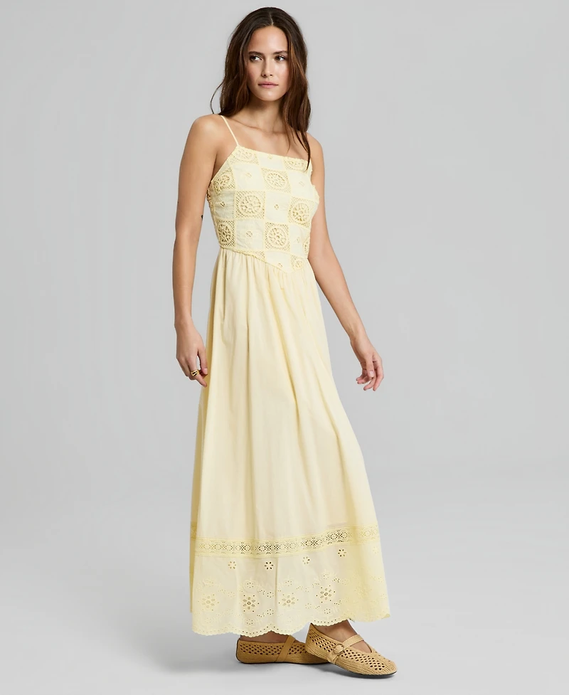 And Now This Women's Cotton Patchwork Top Maxi Dress, Macy's Exclusive
