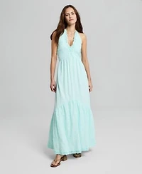 Now This Womens Cotton Crochet Trim Maxi Dress Macys Exclusive