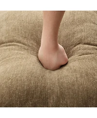 Streamdale Furniture Streamdale Mid Century Chenille 3 Seater Sofa, Flared Arms, Removable Skirt