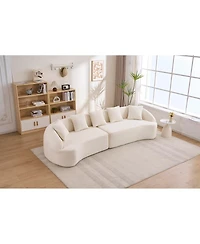 Streamdale Furniture Curved Boneless Sofa, 110" Compression Modular Sectional