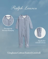 Polo Ralph Lauren Baby Boys' Gingham Crewneck Footed Coverall