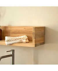 Tikamoon Teak Wood Bathroom Shelf Arty