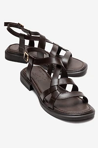 Forever & Always Shoes Womens Laveda Leather Strap Sandal