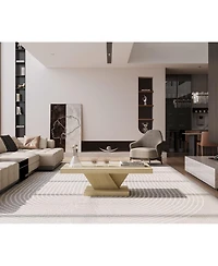 Streamdale Furniture Streamdale 47" Modern Cross Leg Coffee Table with Storage