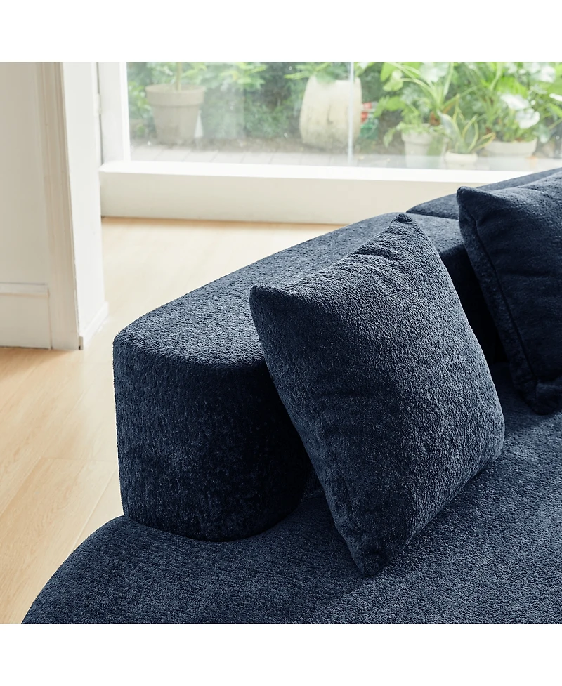 Streamdale Furniture Modern Curved Sectional Sofa, 5-Seater Couch for Living Room, Apartment, Home Decor