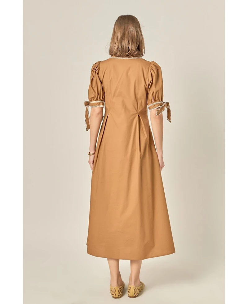 English Factory Women's Stitch Detailed Midi Dress