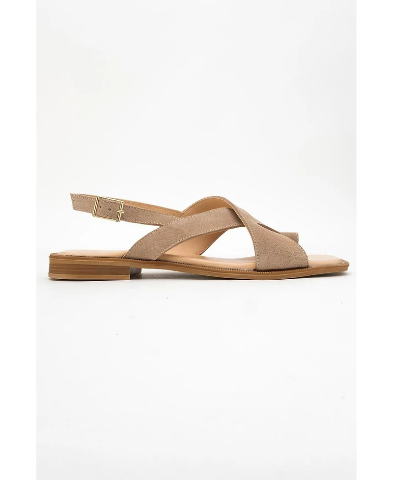 Forever & Always Women's Shoes Louna Leather Thong Sandals