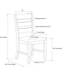 Kings Brand Furniture Set of 2 Dining Chairs