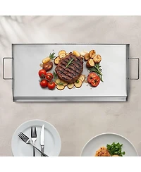 Ecooso 32 x 16 Inch Stainless Steel Griddle Plate for Gas Grill with Handles