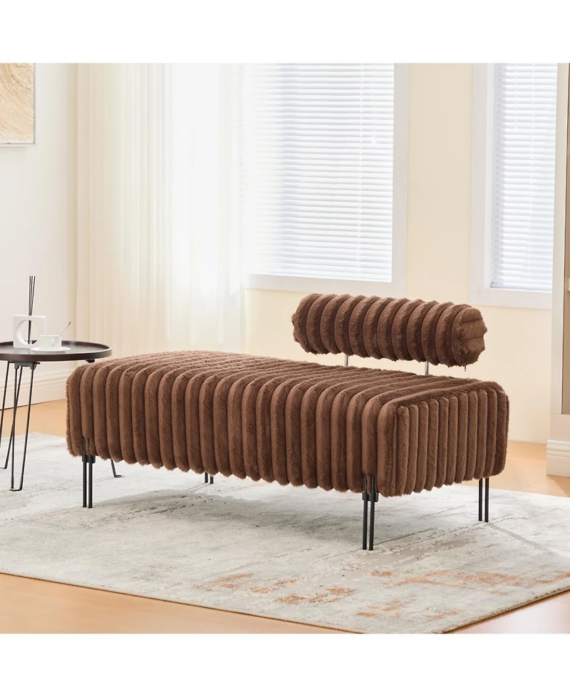 Streamdale Furniture 49.6" Mini Loveseat - Small Sofa/Bench - Adjustable Back