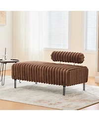 Streamdale Furniture 49.6" Mini Loveseat - Small Sofa/Bench - Adjustable Back