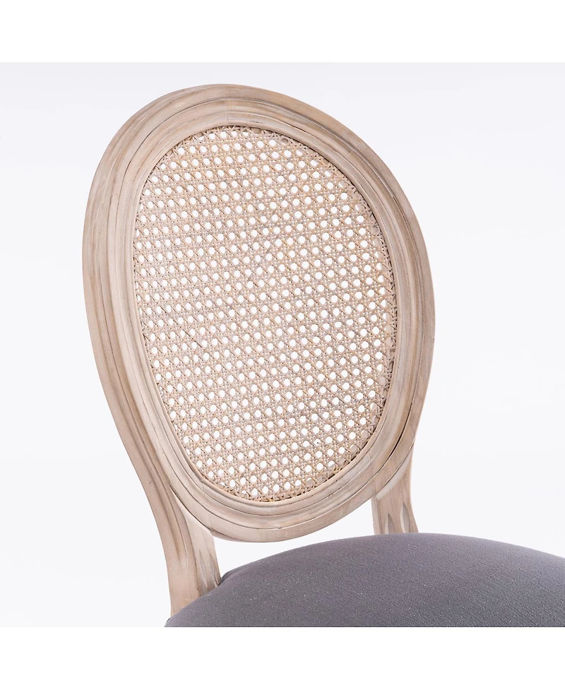 Streamdale Furniture Streamdale French Country Rattan Upholstered Dining Chairs