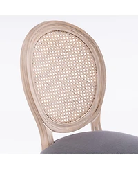 Streamdale Furniture Streamdale French Country Rattan Upholstered Dining Chairs