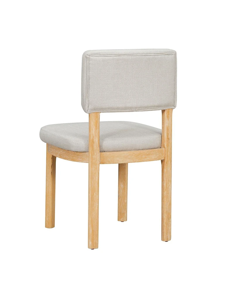 Streamdale Furniture Farmhouse Wood Dining Table Set for 6, 60" Rectangular Table with Upholstered Chairs