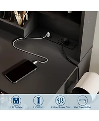 gaomon Makeup Vanity Set with 3-Mode Led Mirror, Stool