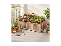Slickblue Acacia Wood Raised Garden Bed with Protective Liner
