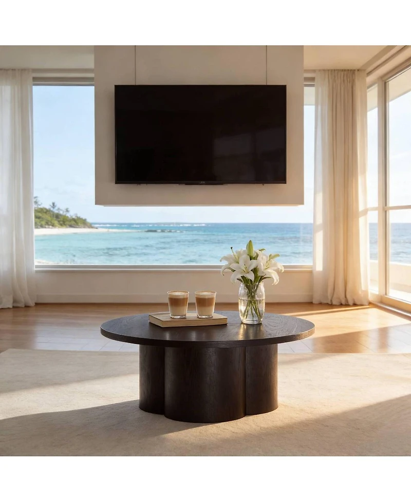 Streamdale Furniture Round Modern Coffee/Accent Table for Living Room/Office/Bedroom