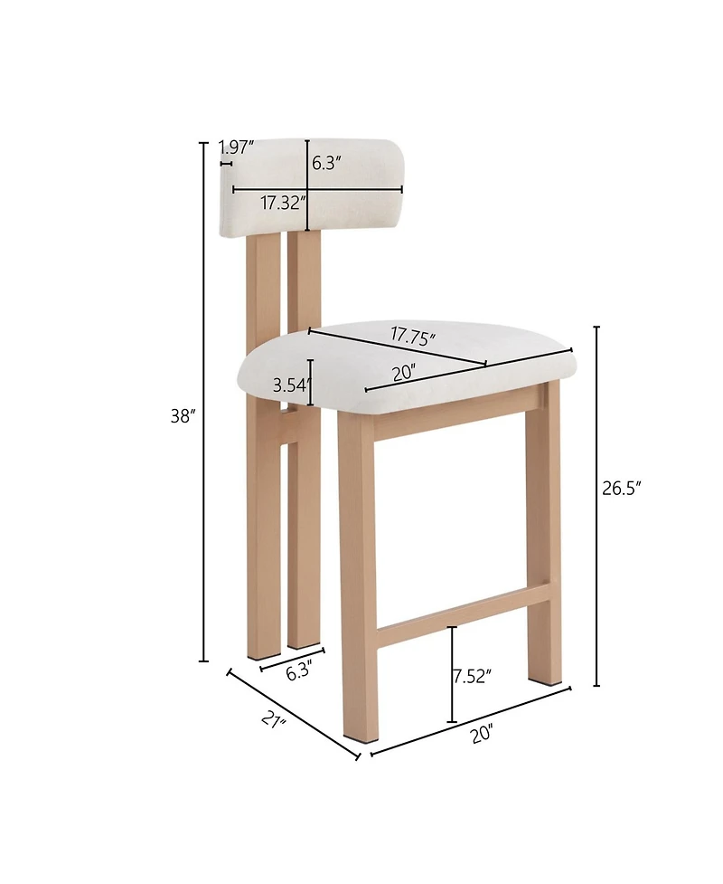 Streamdale Furniture 26.5" Round Stools - Low Back, Upholstered Seat