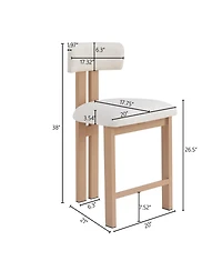 Streamdale Furniture 26.5" Round Stools - Low Back, Upholstered Seat