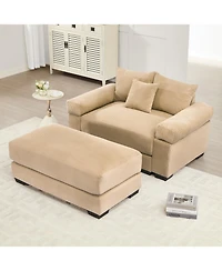 Streamdale Furniture Streamdale Oversized Cloud Modular Sectional Couch, Corduroy
