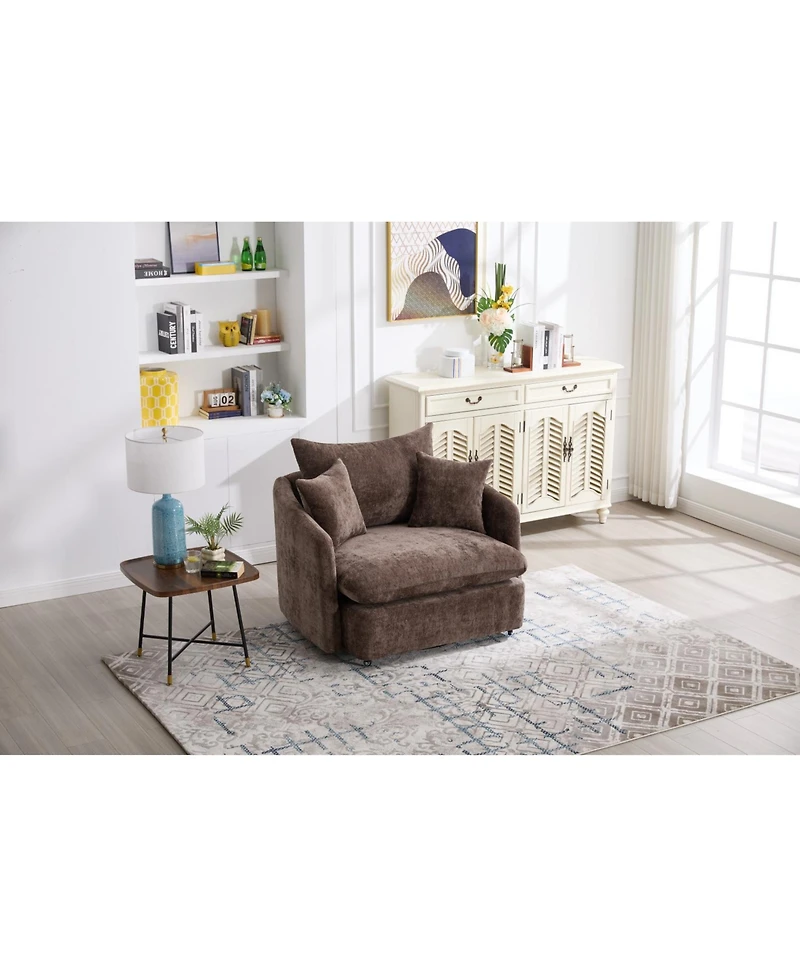 Streamdale Furniture Swivel Accent Chair with Pillows