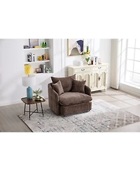 Streamdale Furniture Swivel Accent Chair with Pillows