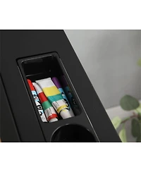 Streamdale Furniture Adjustable Tempered Glass Drafting Table with Chair & Storage