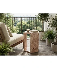 Streamdale Furniture Luxury Marble Hexagon Side Table