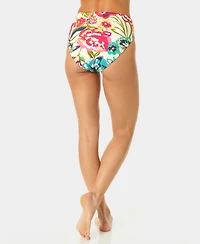 CeCe Women's Belted High-Rise Swim Bottoms