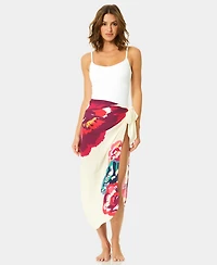 CeCe Women's Printed Tie-Waist Cover-Up Pareo