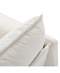 Streamdale Furniture Oversized Chenille Armchair with Toss Pillow, Modern Modular Reading Chair