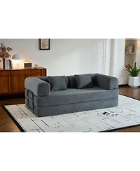 Streamdale Furniture Convertible Corduroy Sleeper Sofa Bed with Pillow