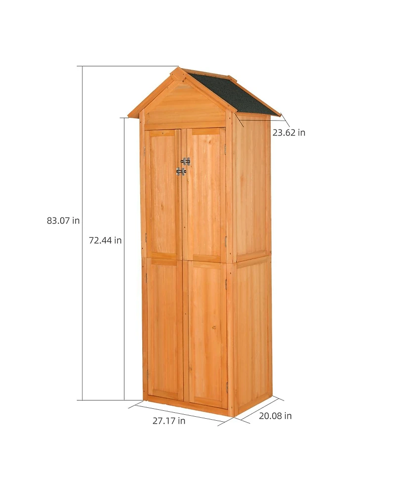Streamdale Furniture Outdoor Storage Shed Waterproof Garden Cabinet with Lockable Doors