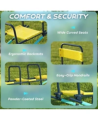 Qaba 2 in 1 Teeter Totter Seesaw for Kids Age 3-8 for Indoor Outdoor