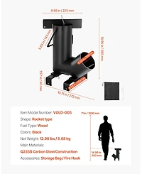 Ecooso Portable Wood Burning Rocket Stove with Carry Bag, Carbon Steel Camping Cooking Stove