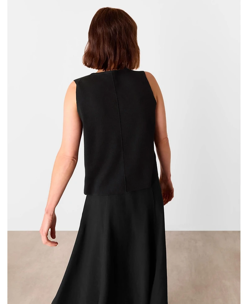 Whistles Women's Lucy Button Front Knit Tank