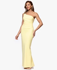 Xscape Petite One-Shoulder Ball Gown