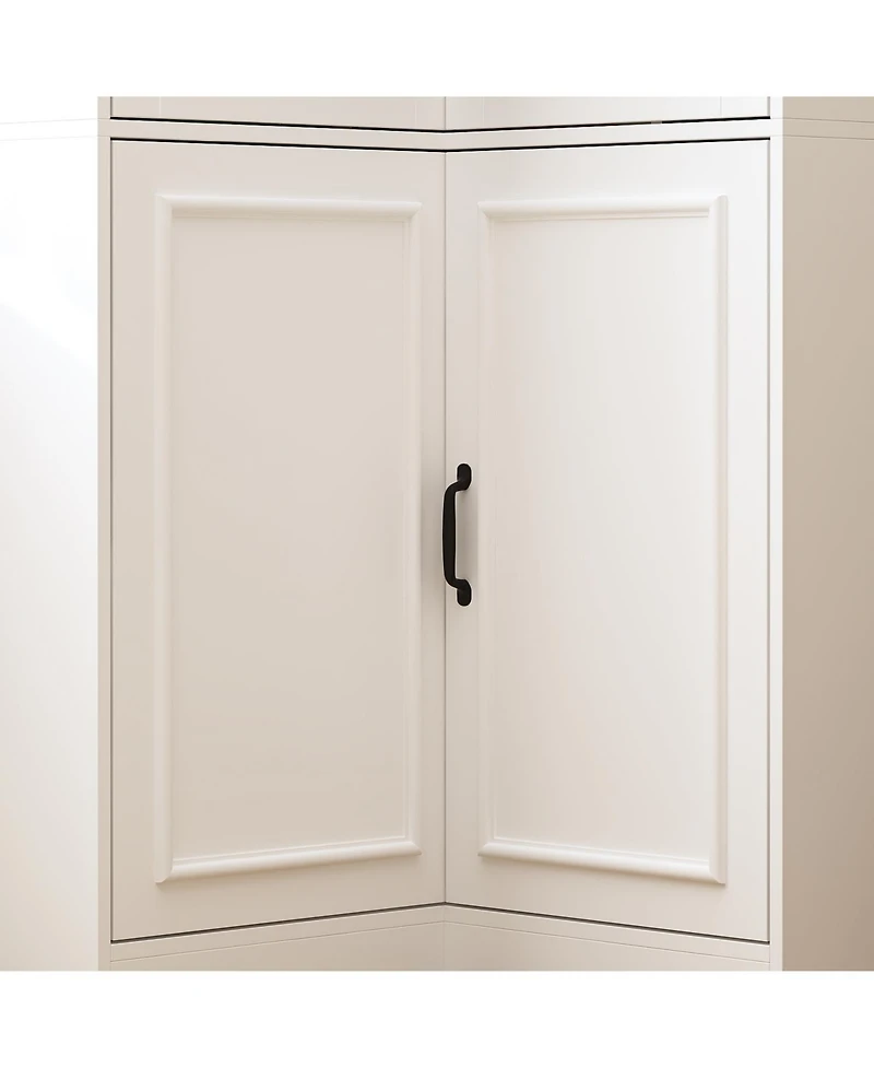 Homsee 5-Shelf Wood Corner Standard Bookcase with Adjustable Shelves