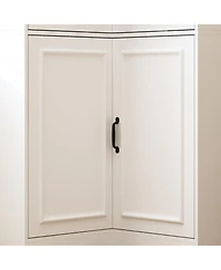 Homsee 5-Shelf Wood Corner Standard Bookcase with Adjustable Shelves