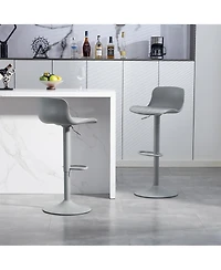 Clihome Bar Stools Set of 2 – Modern Pu Leather Counter Height Barstools with Back
