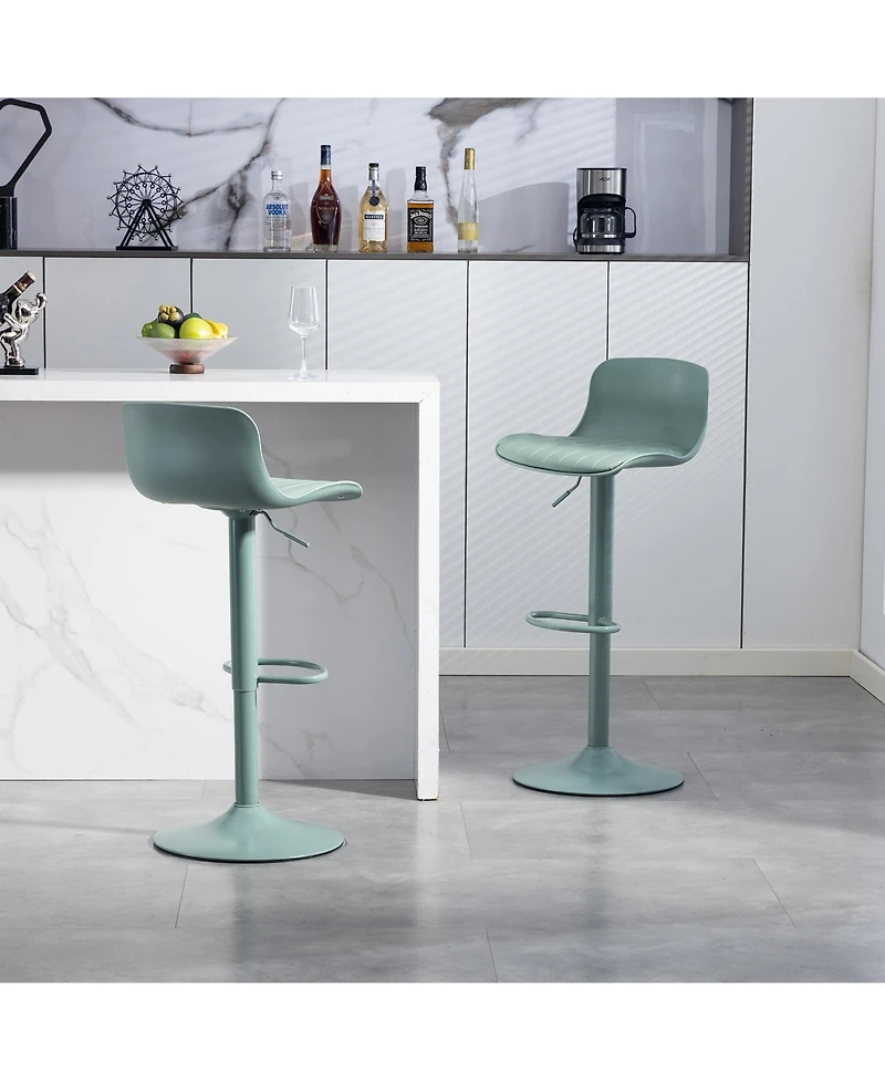 Clihome Bar Stools Set of 2 – Modern Pu Leather Counter Height Barstools with Back
