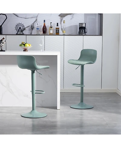 Clihome Bar Stools Set of 2 – Modern Pu Leather Counter Height Barstools with Back