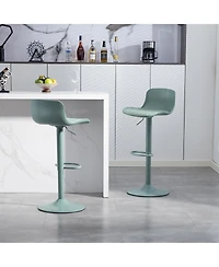Clihome Bar Stools Set of 2 – Modern Pu Leather Counter Height Barstools with Back