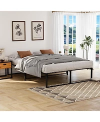 gaomon Queen Metal Platform Bed, 14" High with Steel Slats, Under Bed Storage, No Box Spring, Quiet, Easy Assembly