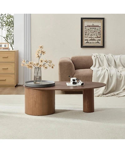 Streamdale Furniture Modern Oval Luxury Coffee Table, Sophisticated Living Room Center Table