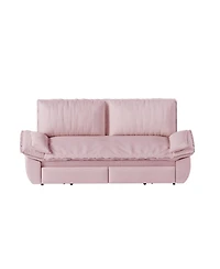 Streamdale Furniture Queen Pull Out Sofa Bed, 3-in-1 Convertible Sleeper, Velvet Loveseat