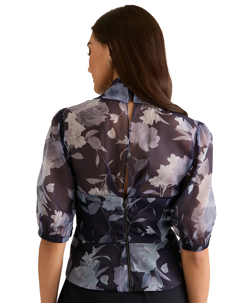 Muse Women's Square Neck Printed Jacket