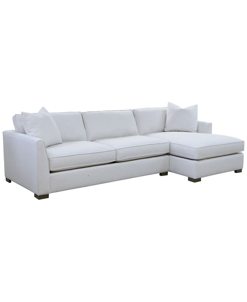 Corine 2-Pc. Chaise Sectional Sofa with Toss Pillows