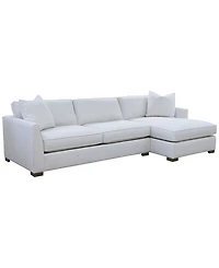 Corine 2-Pc. Chaise Sectional Sofa with Toss Pillows
