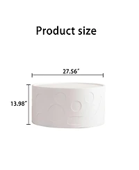 Streamdale Furniture Round Handcrafted Wooden Side Table, Sturdy Pedestal, Living Room Furniture